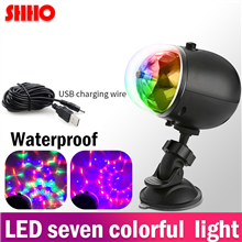 Waterproof decoration lamp car and bicycle two model stage lamp seven colorful light USB power suppl