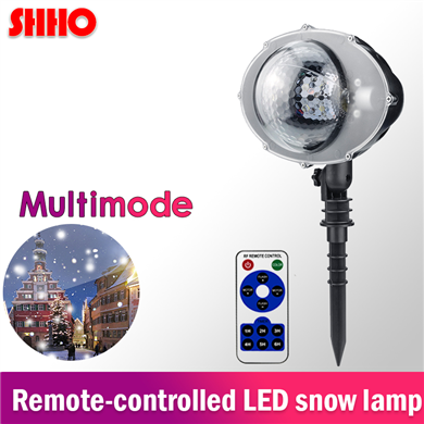 Hot sale LED module remote control waterproof snow projection lamp Christmas stage light festival pa