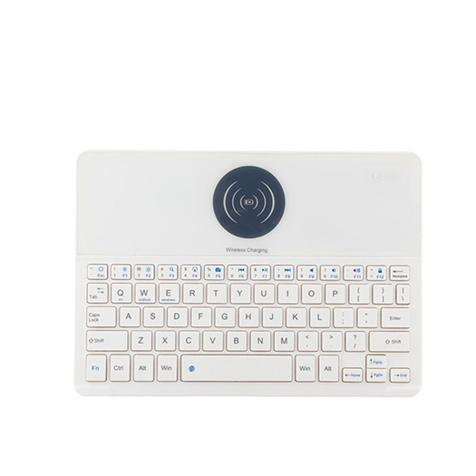 无线蓝牙键盘带QI无线充电 钢化玻璃面键盘 2071A