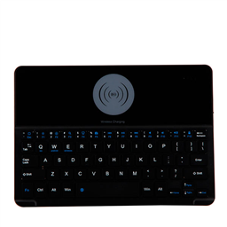Tempered glass Wireless keyboard with QI Wireless charger For IOS/Android/Windows  CK2071A