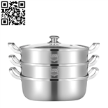 304不锈钢方形蒸锅（Stainless steel steamer pot）ZD-ZG305