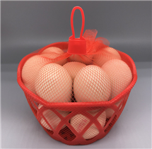 15玫鸡蛋篮子塑料小筐批发网袋网扣一套