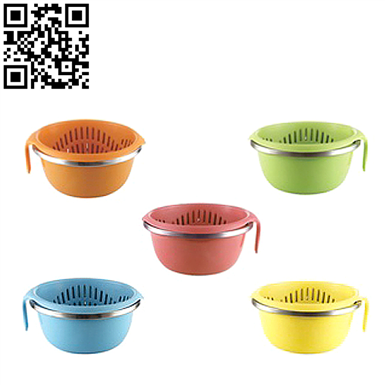 塑钢沥水盆篮2件套（Plastic steel drain basin basket set of 2）ZD-ZYP13