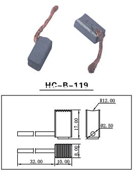 HC-B-119 80暖风电机碳刷