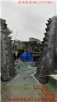 星麗門大鱷魚張口雕塑