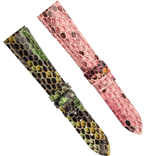 厂家定制蟒蛇纹多色可选真皮表带 三和兴表带