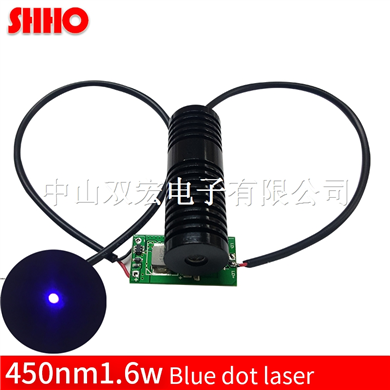 High power 450nm 1.6w blue dot laser module adjustable spot long distance launch sight blue light po