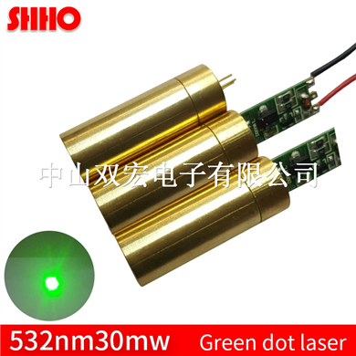 Adjustable focus distance 532nm 30mw green dot laser module long distance laser positioning locator 