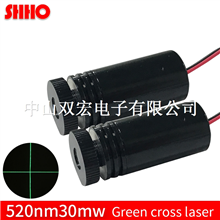 Adjustable the thickness of laser line 520nm 30mw green cross laser module cross line laser industir