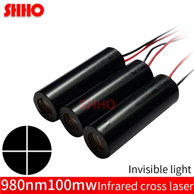 Invisible light 980nm 100mw infrared cross laser module IR laser cross line marking 10*23mm laser ra