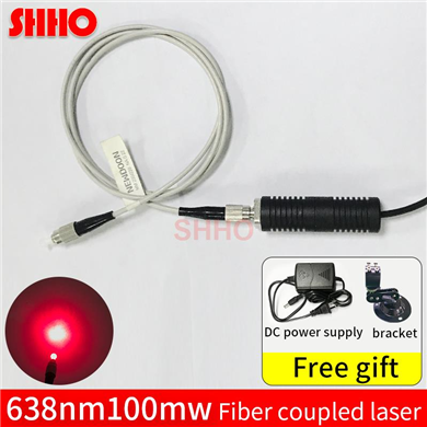 High quality 638nm 100mw red light fiber coupled laser optical information transmission coupling rat