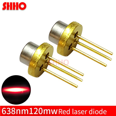 Laser semiconductor TO3.8/diameter 3.8mm small size 638nm 120mw red laser diode high power red light