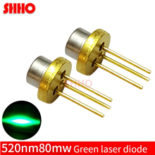 high quality laser semiconductor TO3.8/diameter 3.8mm 520nm 80mw green laser diode performance stabi