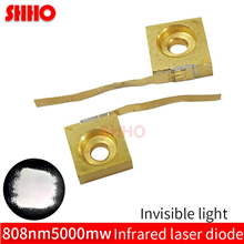 Invisible light C-Mount high power 808nm 5000mw infrared laser diode IR laser emitter 5W laser semic