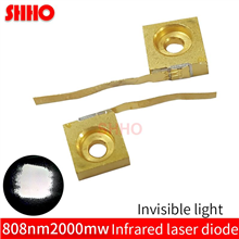 Invisible light C-Mount high power 808nm 2000mw infrared laser diode IR laser emitter 2W laser semic