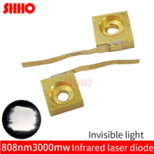 Invisible light C-Mount high power 808nm 3000mw infrared laser diode IR laser emitter 3W laser semic