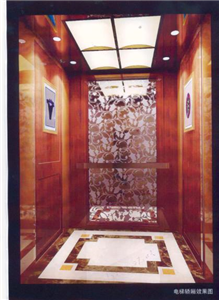 承接电梯工程-镜面蚀刻不锈钢海棠花电梯轿厢不锈钢彩色板