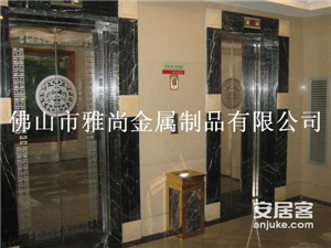 雅尚蚀刻电梯装饰板，水镀黑色圆形不锈钢电梯板