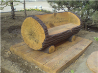 水泥仿木坐凳