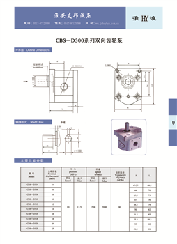 CBS-D300系列雙向齒輪泵