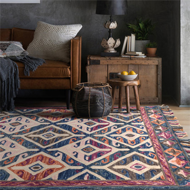 美式地毯卧室复古编织加厚款