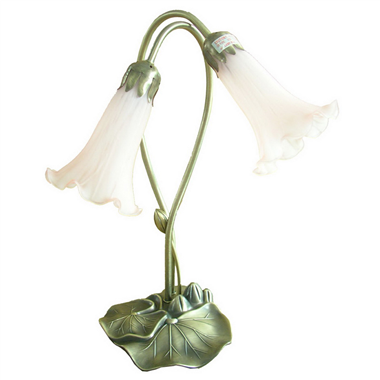 two lights lily table lamp white lampshade