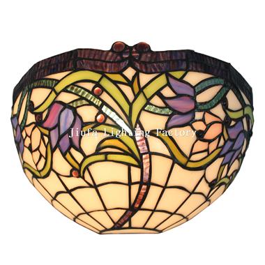 WL120014-stained glass art decor wall lamp