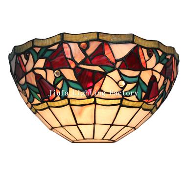 WL120016-Tiffany Style One Light Floral Wall Sconce Lamp
