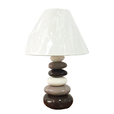 TRF110002 Ceramics Stone Table Lamp With Fabric cloth Lampshade Desk Light