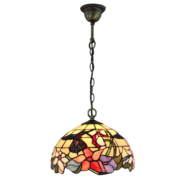 PL120005 12 inch Hummingbird tiffany pendant lighting  