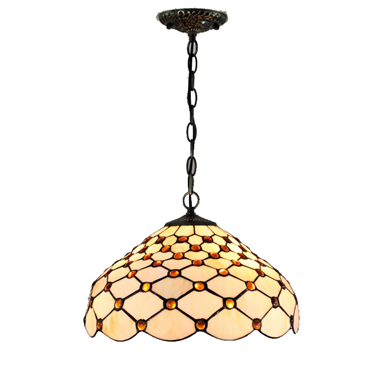 PL120021 12 inch Tiffany Style Pendant Lamp stained glass hanging lighting with chain