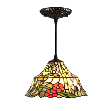 PL120028 12 inch  Spherical Tiffany Style Pendant Lamp stained glass hanging lighting