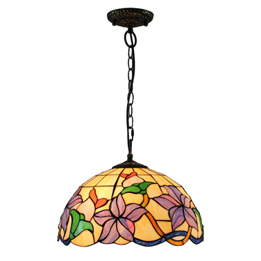 PL160004 16 inch Flower Tiffany Style Pendant Lamp stained glass hanging lighting 