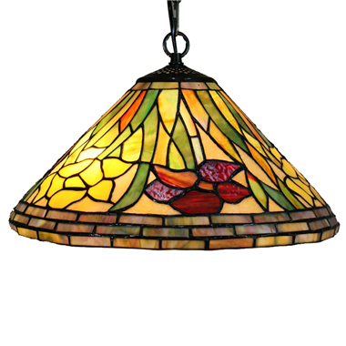 PL160024 16 inch Flower Tiffany Style Pendant Lamp stained glass hanging lighting 
