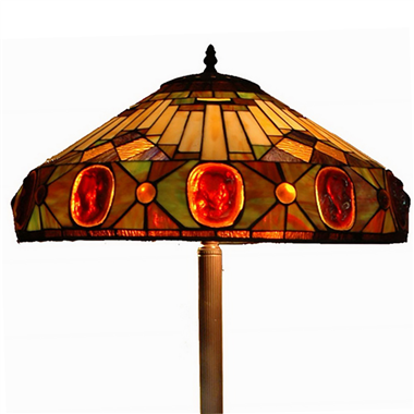 FL200117 20 inch Three lights Tiffany floor lamp stained glass floor lamp from China  
