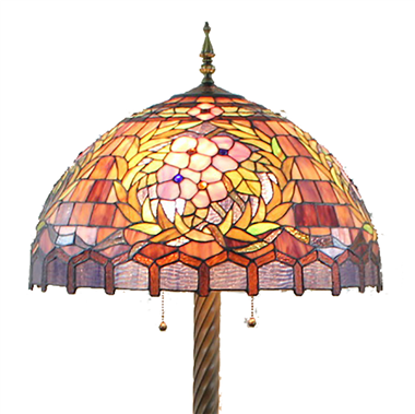 FL200063 20 inch Two lights Zinc alloy base Tiffany floor lamp stained glass floor lamp from China