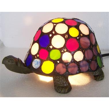 TLC00020-Multi color turtle tiffany table lamp