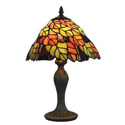 TL080025 20CM diameter twisted leaves tiffany table lamp stained glass table light