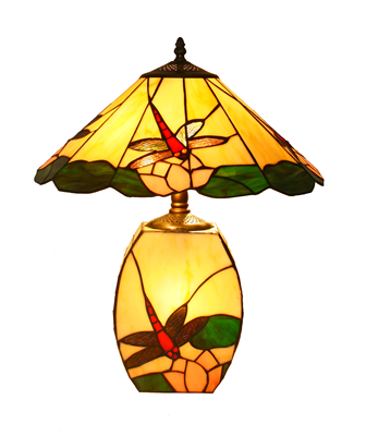 CT16001-dragonfly tiffany cluster lamp