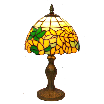 TL080007-sunflower table lampes tiffany glass table lighting zinc alloy/polyresin tiffany lamp base