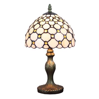 TL080012-8 inch Raindrop Tiffany Table Lamp Stained Glass Jeweled modern bedside desk light art deco