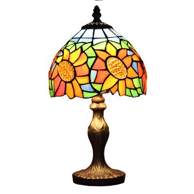 TL080013-8 inch Tiffany Style Sunflower Table Lamp  20cm Stained Glass Desk Light