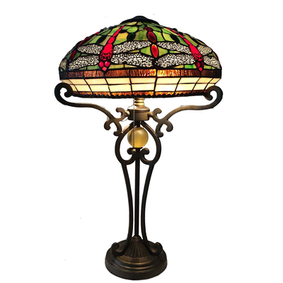TL160004-Stained Glass Lamp shade Tiffany Style Baroque Table Lamp