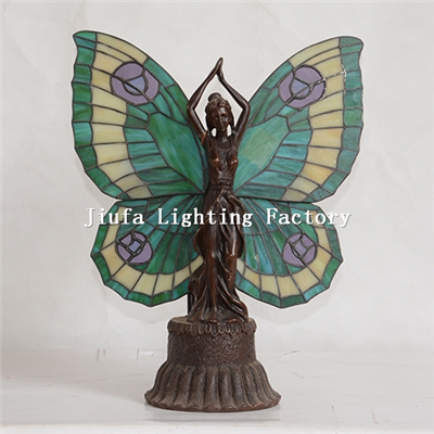 TLC00057-tiffany style Butterfly Lady Accent Lamp