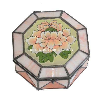 Stained Glass Square Jewelry Box