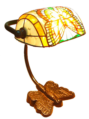 6 inch butterfly tiffany bank lamp BL060002
