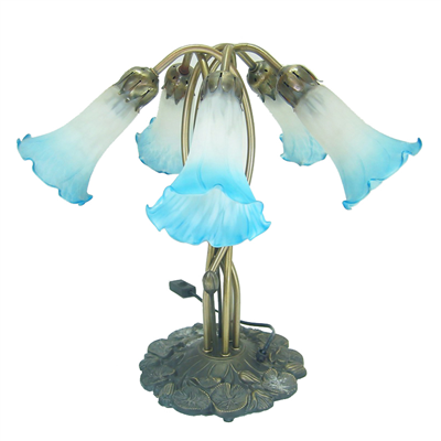 5 lights lily tiffany wall lamp color glass lampshade 
