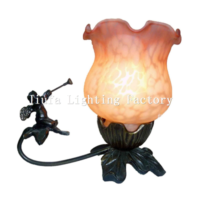 TLC0068-small trumpeting angel accent lily lamp