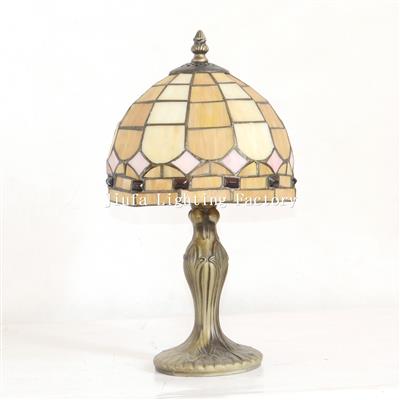 TL080033-jeweled stained glass study lamp