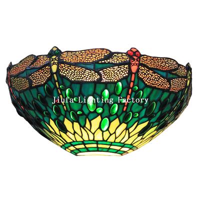 WL120007-dragonfly tiffany wall light stained glass wall sconce lamp